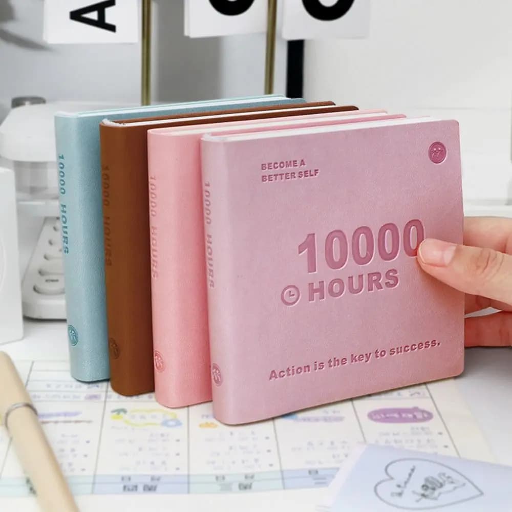 Agenda per la Gestione del Tempo 10000 Ore, Quaderno Portatile per Prendere Appunti, Lista delle Cose da Fare, Pianificazione degli Apprendimenti