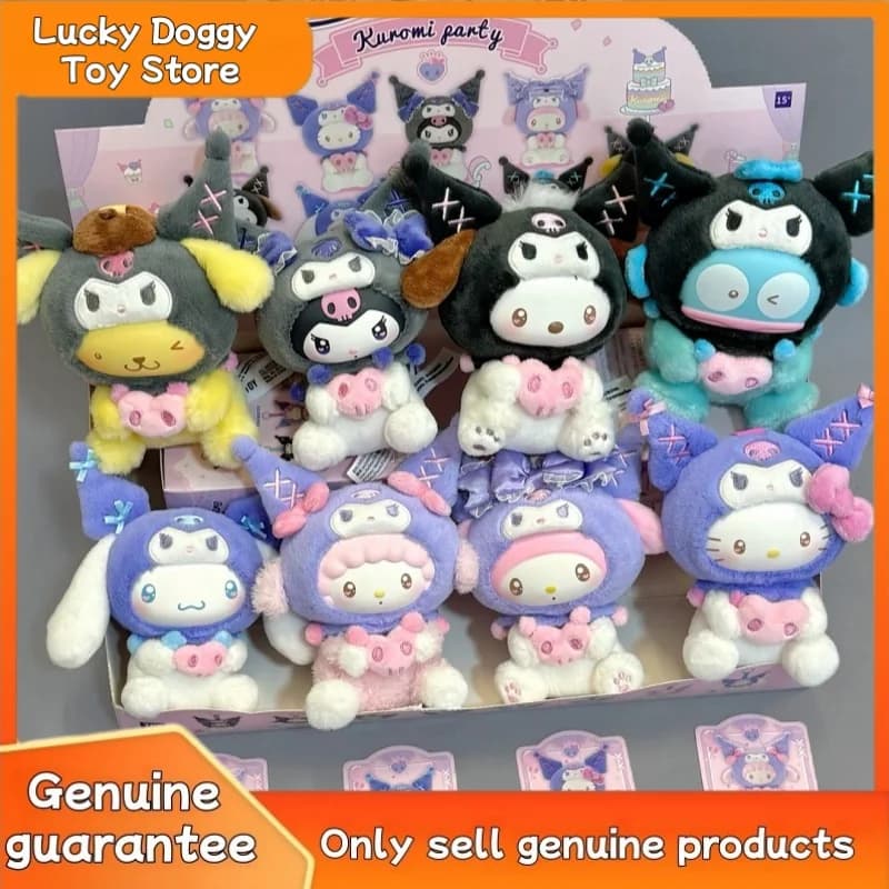 Nuova Scatola a Sorpresa Originale Sanrio Kuromi Party Series, Ciondolo in Vinile Carino, Decorazione da Scrivania, Statuetta, Regalo di Compleanno per Amici