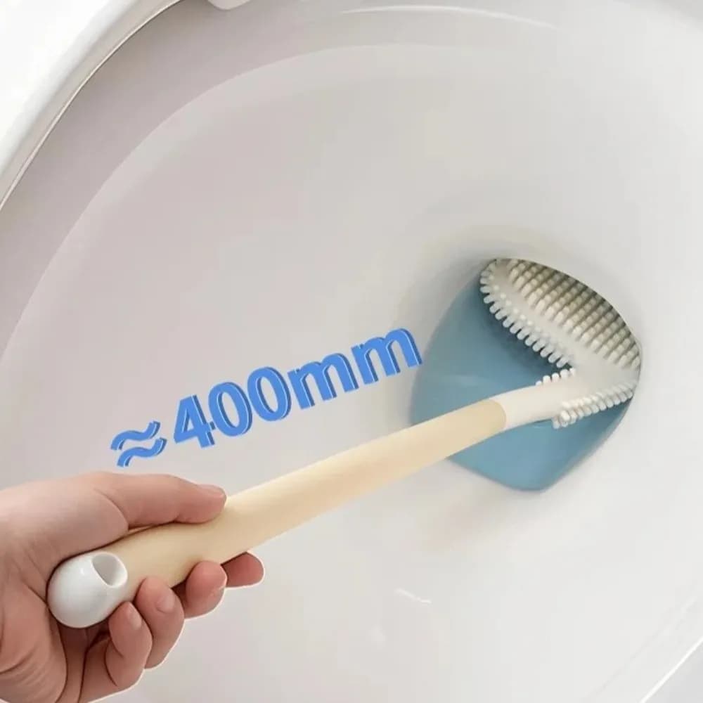 Spazzola per WC dal Design Golf con Base per Appendere a Parete, Pulizia a 360 Gradi, Spazzola Flessibile in Gomma a Doppia Faccia per Bagno