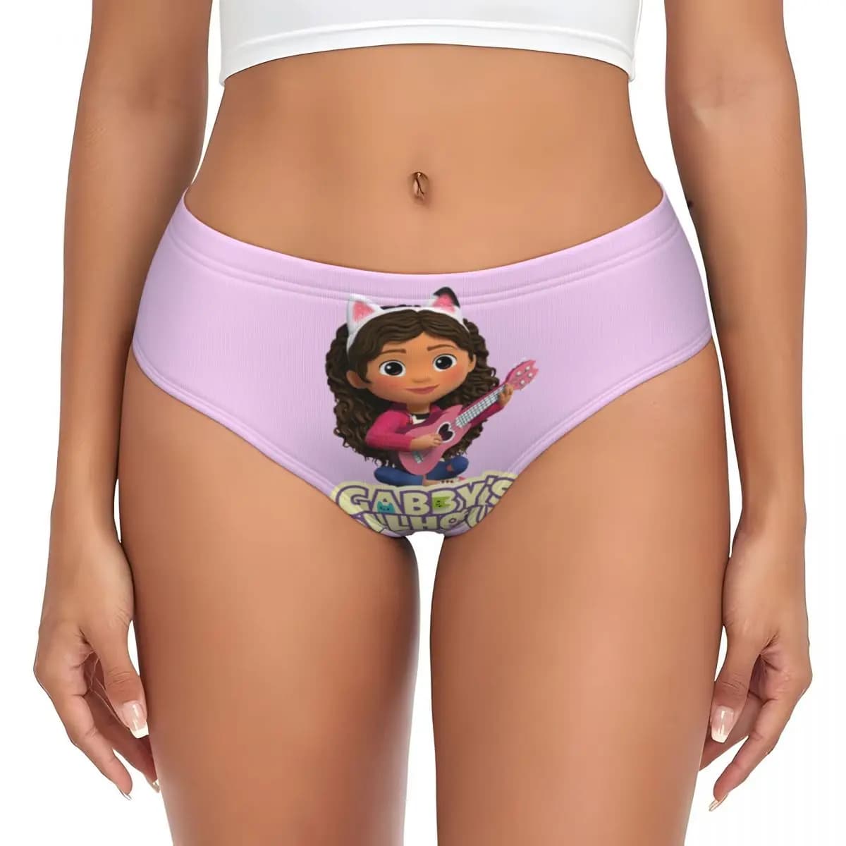 Mutandine Personalizzate da Donna Ispirate a Film Anime e Gabbys Dollhouse, Slip Elasticizzati, Regali di San Valentino