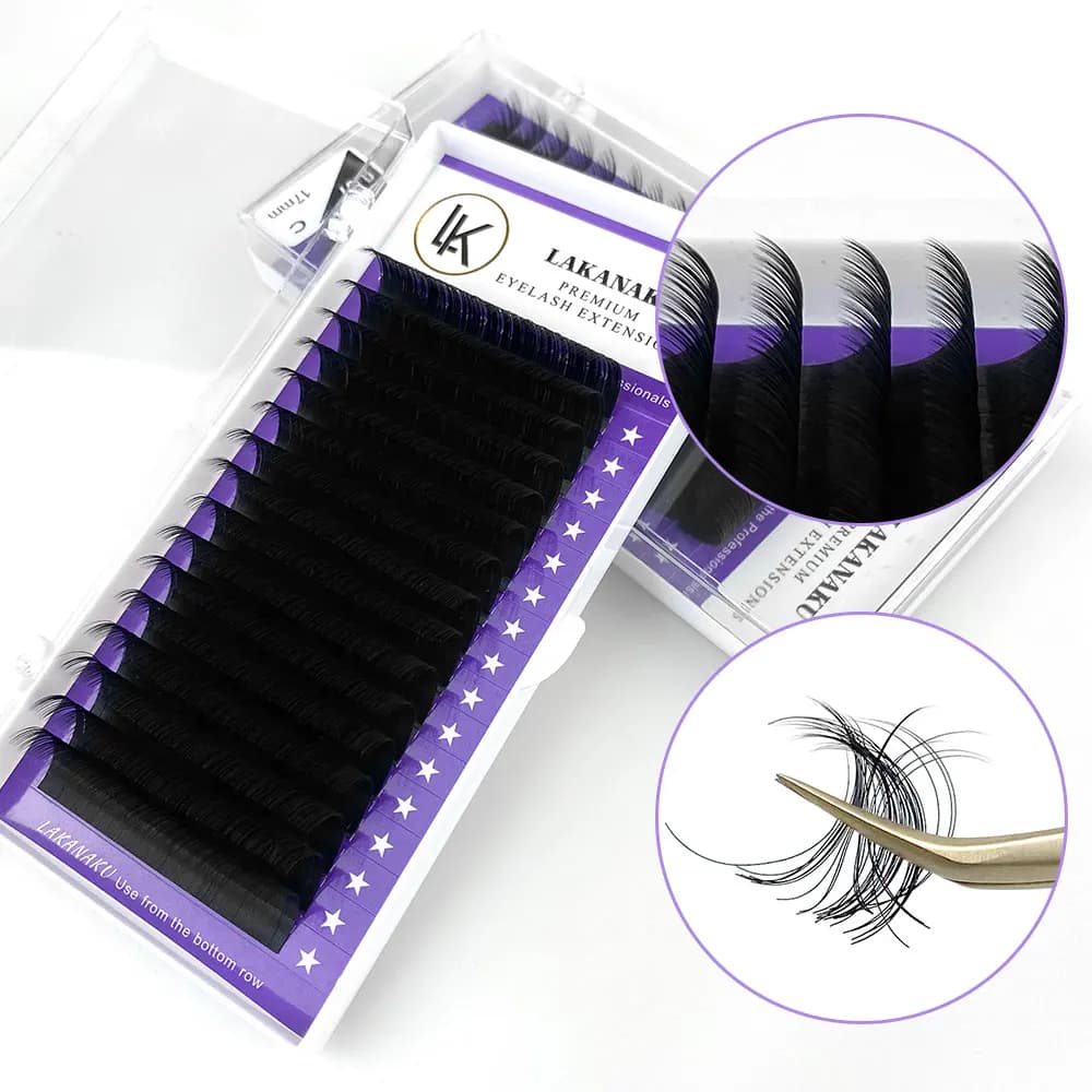 LAKANAKU 8-18mm Extensions Eyelashes Matte Volume Individual Eyelashes Fake Eyelashes for Eye Beauty