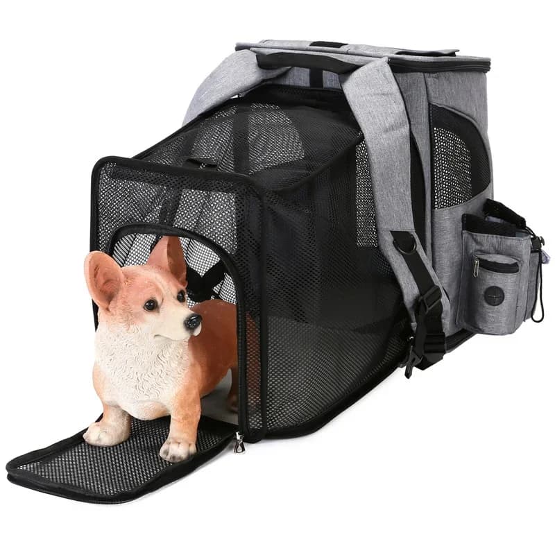 Pet Backpack Waterproof Breathable Portable Dog Cat Travel Carrier Cage Bag Lightweight For Pet Owner Outdoor Hiking Stylish