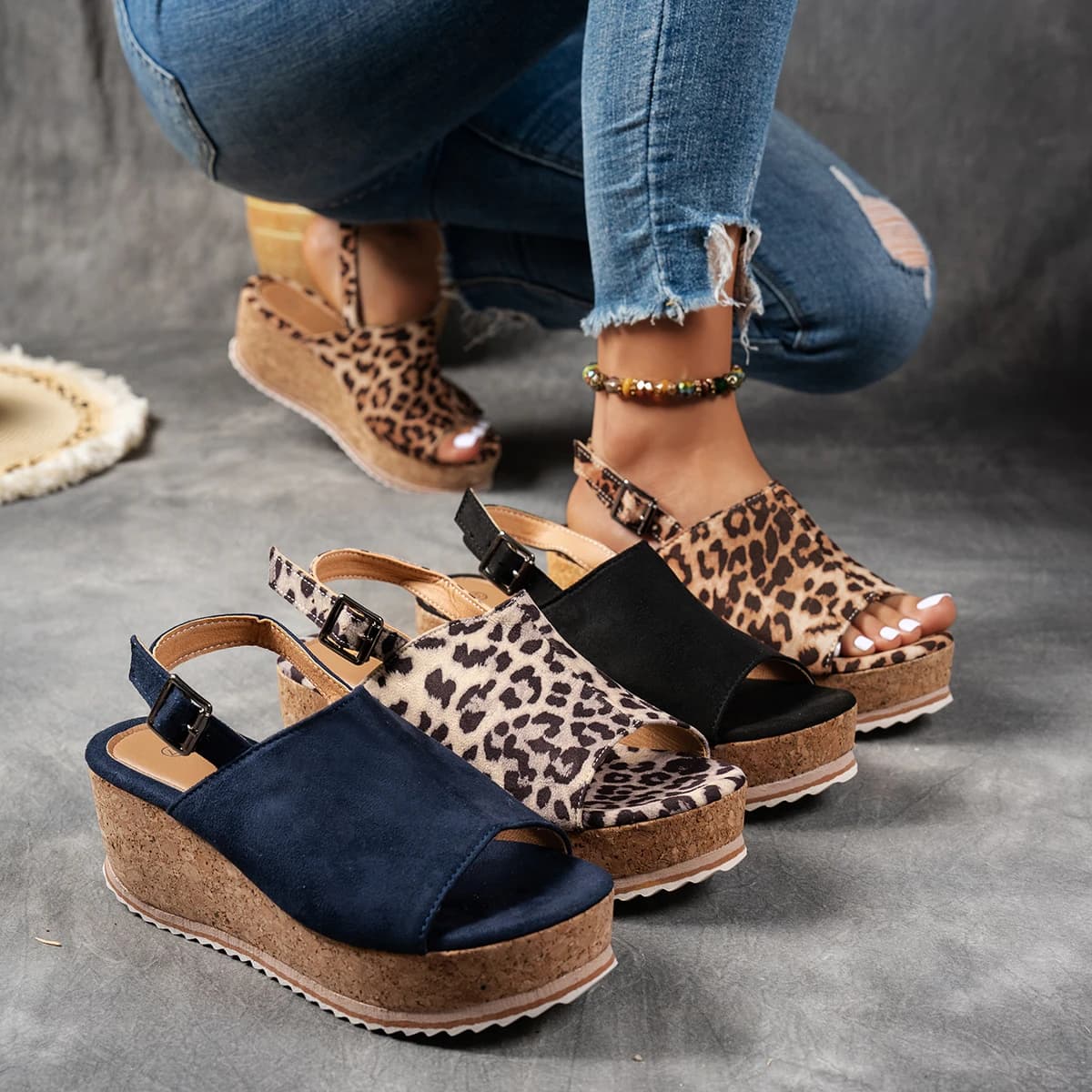 2025 nuove donne sandali con plateau estate scarpe da passeggio antiscivolo donne partito designer sandali con zeppa all'aperto sandali De Mujer