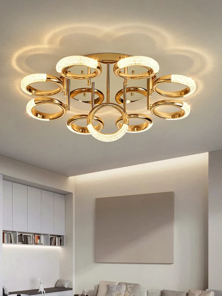 2025 Modern and Minimalist Ring Ring Lamp Led Lamp Acrylic Luxury Lights Living Room Lighting Bedroom Lamps Luxury Fixtur