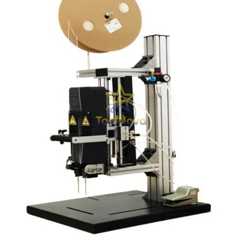 Foot pedal version environmentally friendly thick thread cable tie glue machine back card fixed card binding machine toy
