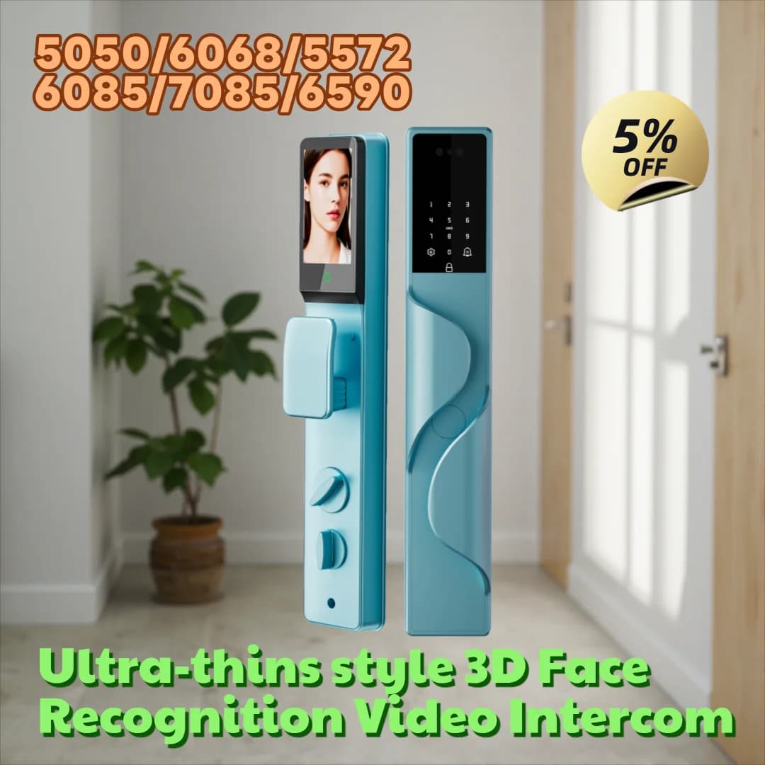 Serratura Intelligente NFC con Telecamera ad Alta Definizione, Impronta Digitale, Password, Impermeabile, Antifurto per Hotel, Residenze e Appartamenti