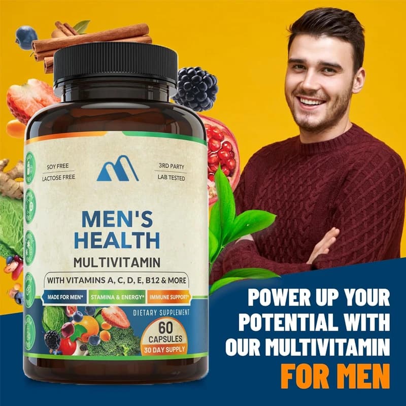 The daily multiple and multimedia mineral supplements from man are used for energy, endurance and performance.