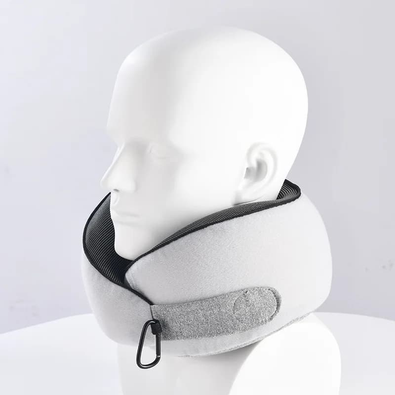 Cuscino da Viaggio a Forma di U in Memory Foam per Aereo, Auto, Ufficio e Pisolino