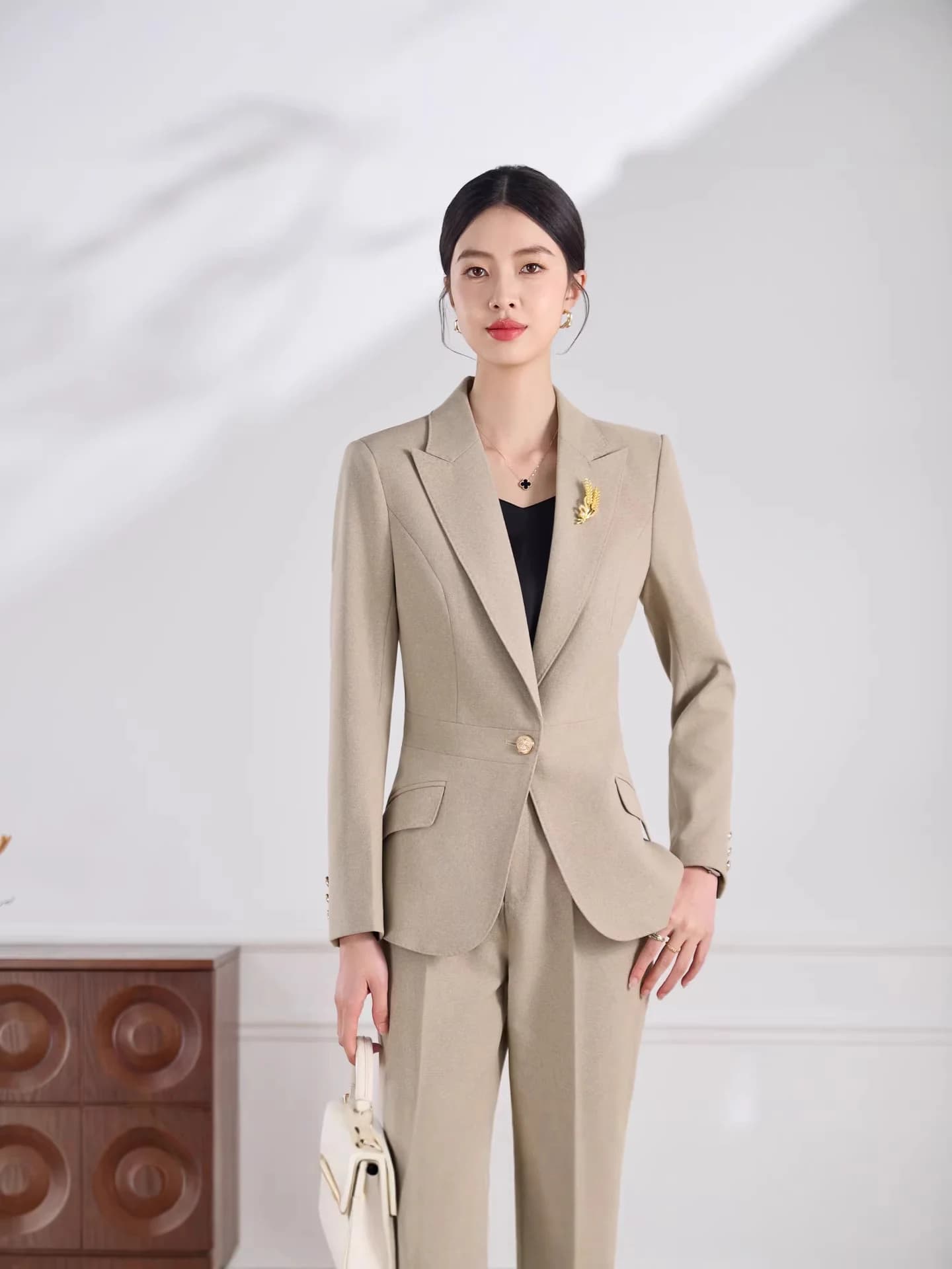 Long-sleeve small suit jacket women's pants cross-border professional clothing women's set commuting