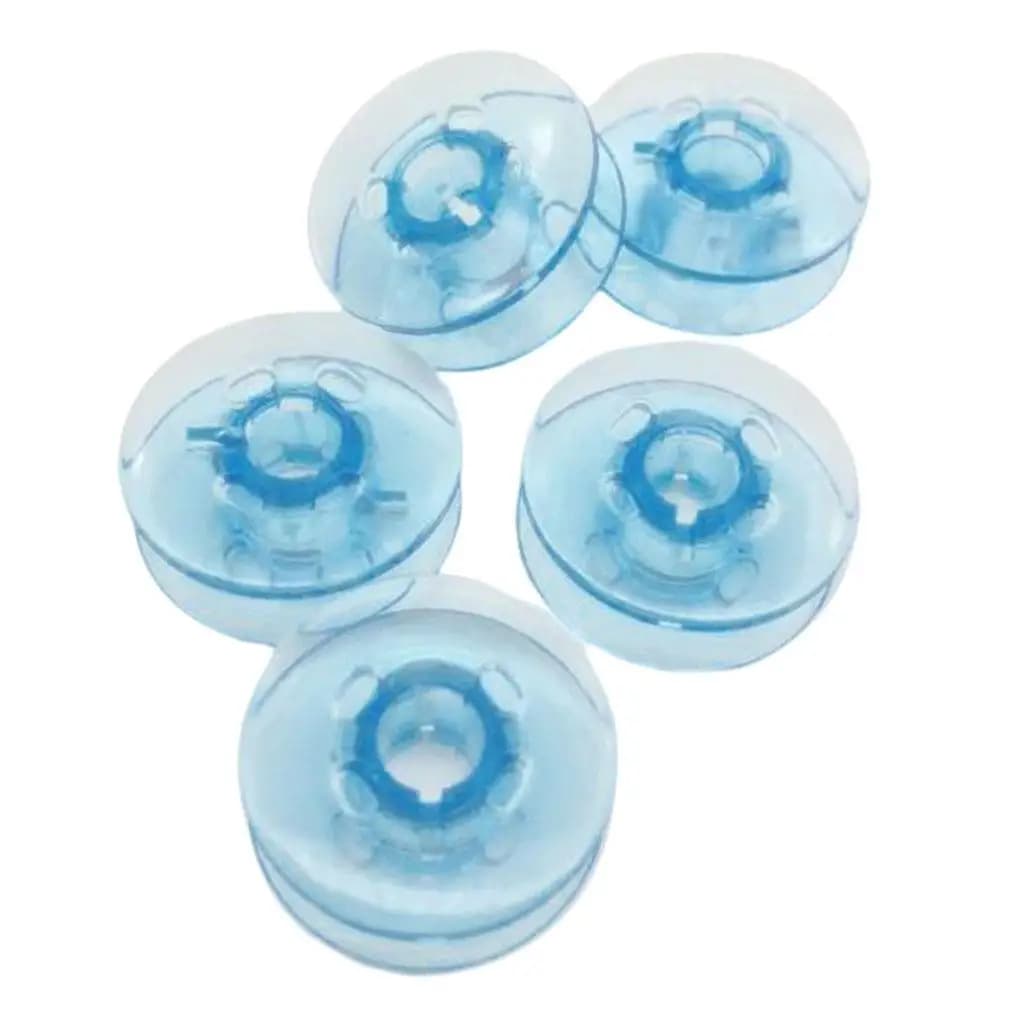 Sostituzione delle bobine delle bobine della macchina da cucire in plastica da 50 pezzi per PFAFF/baifu accessori per macchine da cucire per la casa blu trasparente