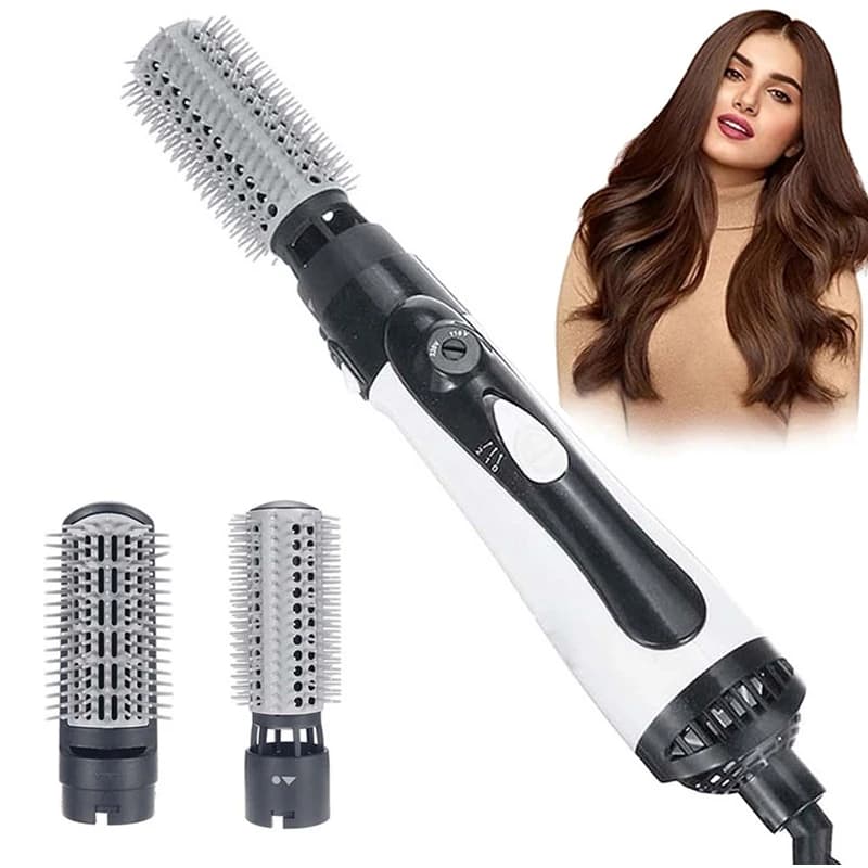 Spazzola ad Aria Calda 4 in 1: Asciugacapelli, Volumizzante, Lisciante e Arricciacapelli con Ioni Negativi per Donna