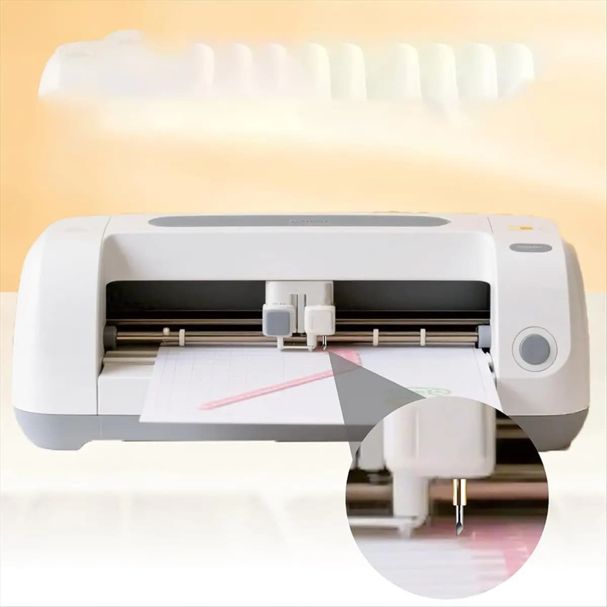 A008 blade base with 20 vinyl cutting blades (45 degrees) for compatible PVC, felt, fabric, billboard, etc.