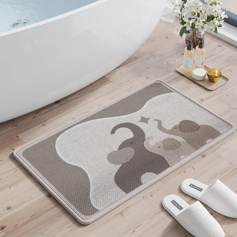Tappetino da Bagno Antiscivolo con Base in Gomma, Morbido, Lavabile in Lavatrice, Asciugatura Rapida, Facile da Pulire, Durevole per Bagno, Cucina, Camera da Letto