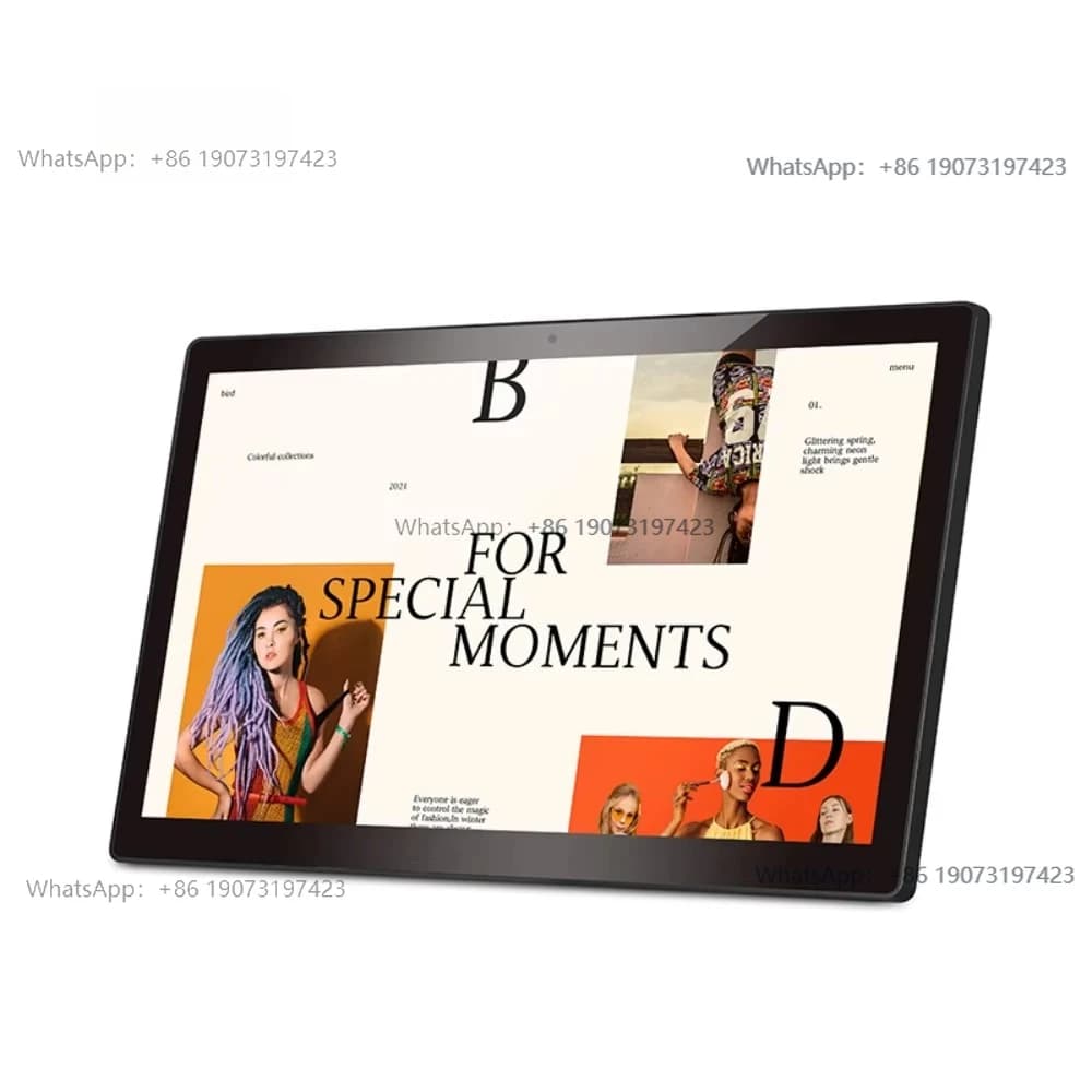 WF1588T Display Digitale LCD da 15,6 Pollici Montabile a Parete con Schermo Touch Capacitivo per Uso Commerciale
