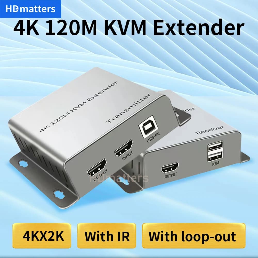Extender KVM HDMI 4K Extender USB HDMI su cat5e/6 1080P Splitter extender KVM USB HDMI 4K con loop HDMI per tastiera mouse