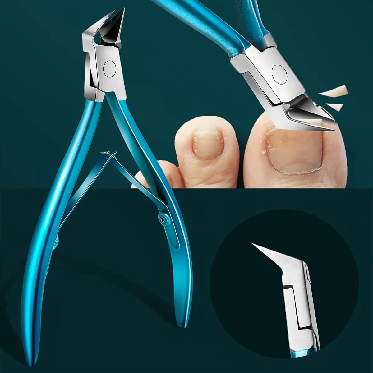 1 piece heavy duty nail cutter with curved design, modern stainless steel nail cutter with concave blade, wide opening