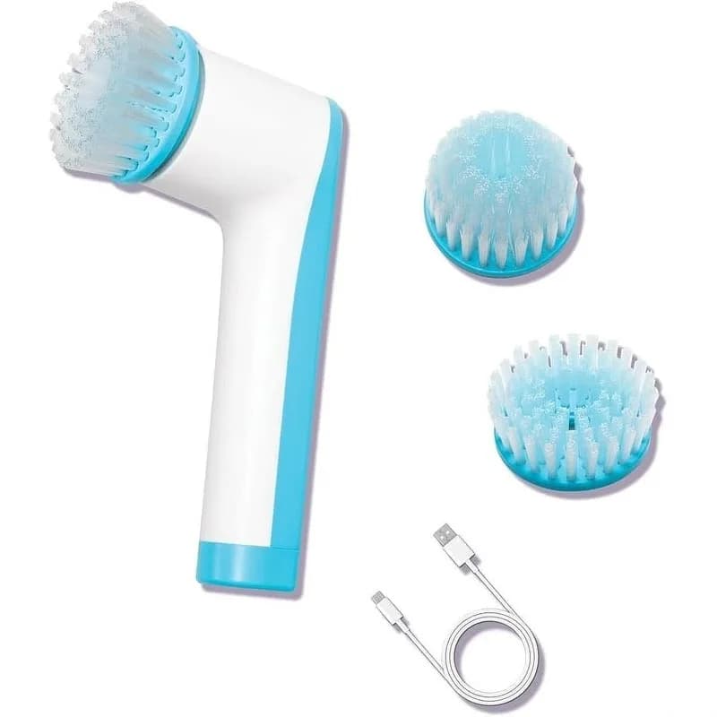 Electric Spin Scrubber Long Handle Handheld Cleaning Brush for Kitchen Dish Shoes Tile