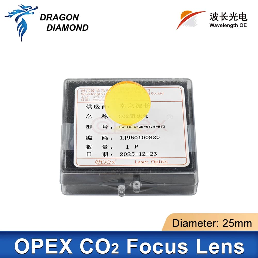Obiettivo di messa a fuoco OPEX originale USA CVD Dia.25mm FL. 63,5 101,6 127 mm 1,5 - 4" Per macchina laser per incisione a CO2