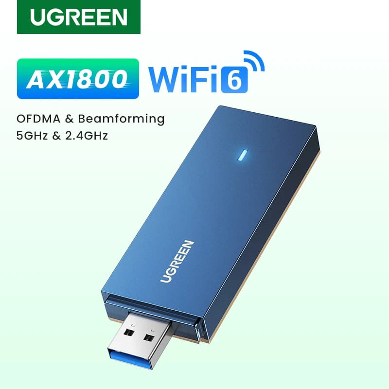 UGREEN AX1800 adattatore WiFi WiFi6 USB3.0 5G e 2.4G Dual-band USB WiFi per PC Windows 11 10 Antenna Wifi scheda di rete USB Ethernet