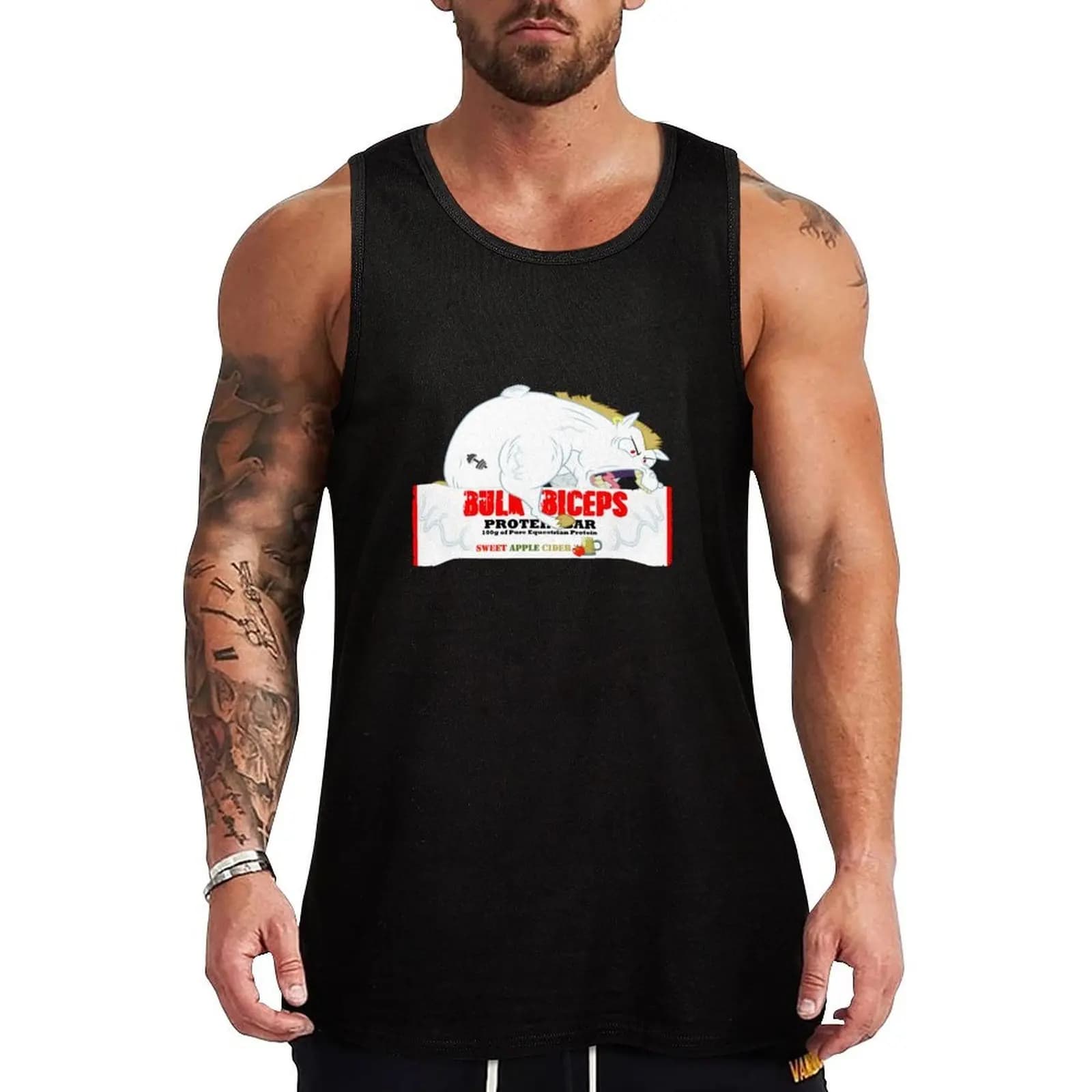 Bulk Biceps Protein Bar Tank Top Durable Tank Top Wrinkle Resistant Casual Sleeveless