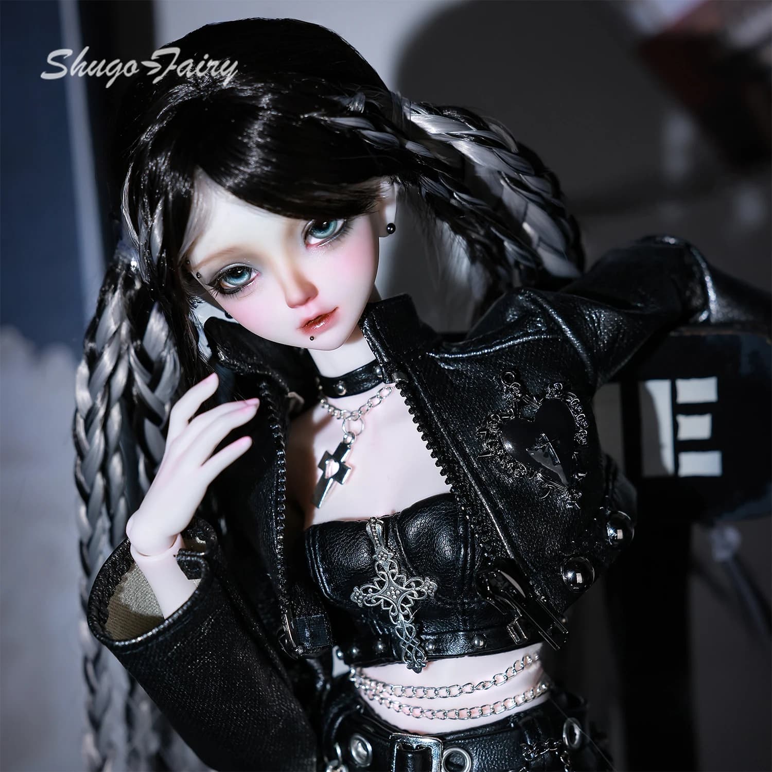 Set Completo 1/4 BJD Sano H Punk Rock Coppia di Bambole Fatte a Mano Anime Idol Girl Group Statuetta in Resina Regalo per Fidanzata MSD ShugaFairy