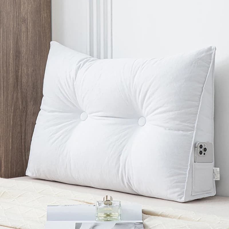 Cuscino a cuneo Piccolo testiera triangolare Schienale da lettura Cuscino di supporto per la schiena con cuscini da pavimento con copertura rimovibile