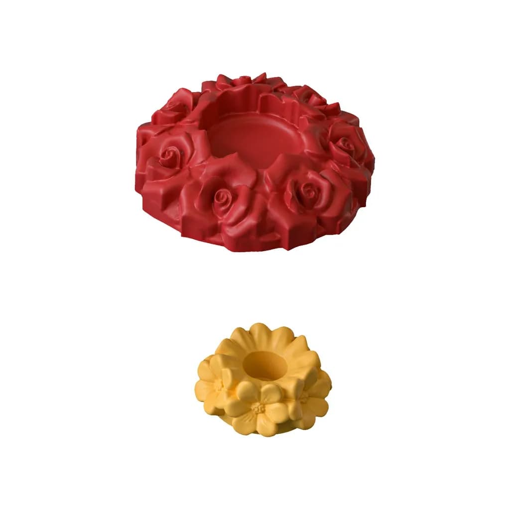 Stampo in silicone per gesso a forma di ghirlanda floreale romantica, stampo riutilizzabile per portacandele, per decorazioni domestiche e da tavola
