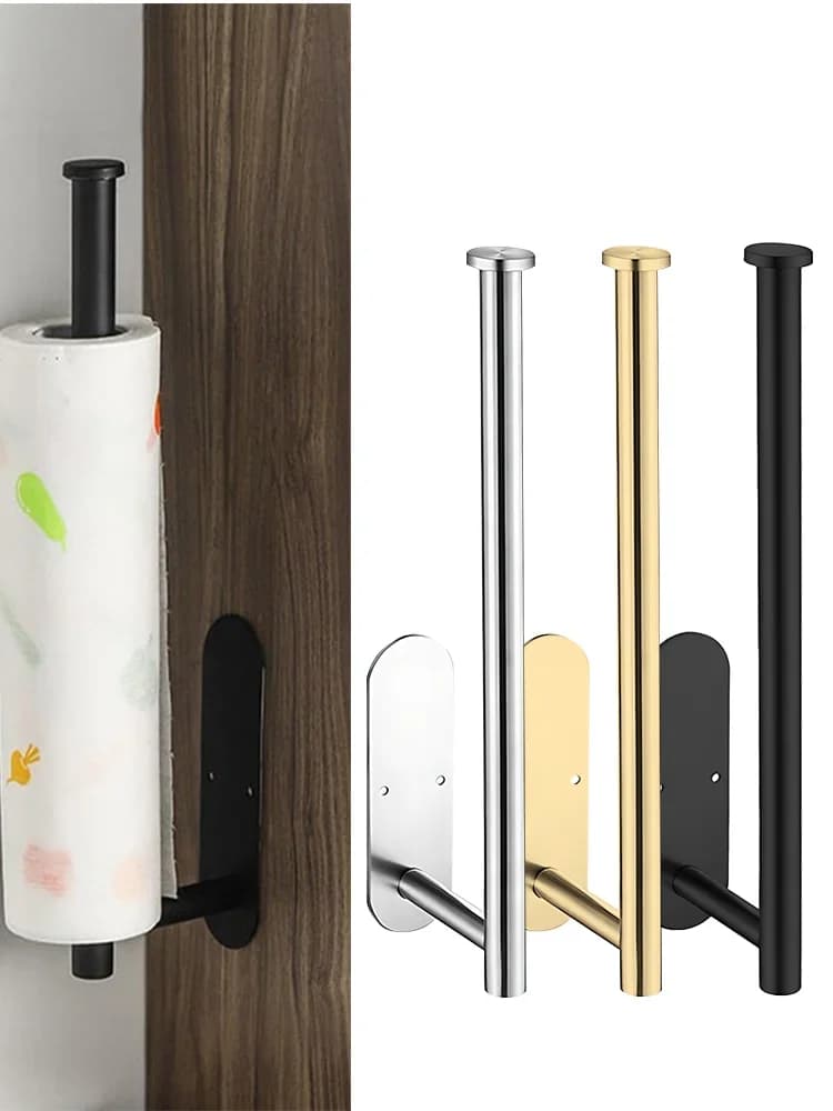 Adhesive Toilet Paper Holder No Drilling Stainless Steel Toilet Roll Tissue Hanger Wall Mounted Tissue Towel Roll Dispenser