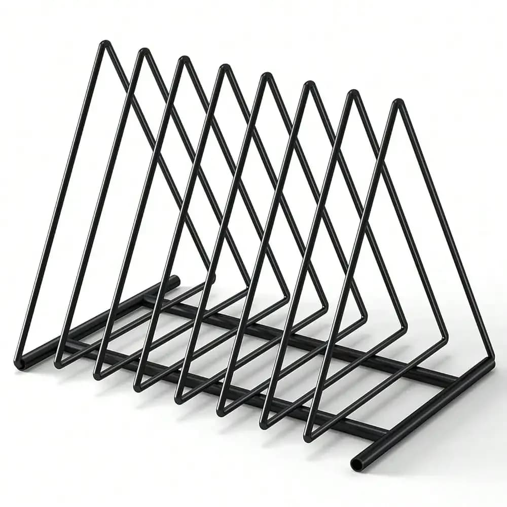 Portadocumenti Triangolare, Organizzatore per 7 Sezioni, Supporto per Archiviazione Documenti, Organizzatore da Scrivania, Portaoggetti in Metallo, Portariviste