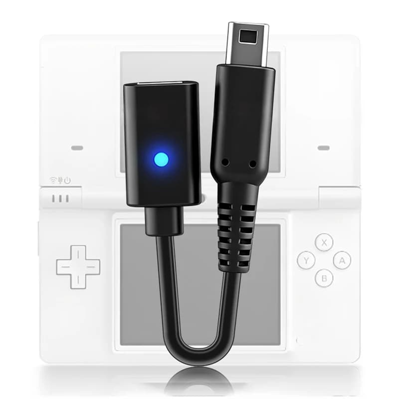 for NDSI 2DS 3DS 3DSLL 3DSXL NEW3DSLL Charging Cable USB C Power Supply Cord Charging Wire with Instuct Light Charger Adapter