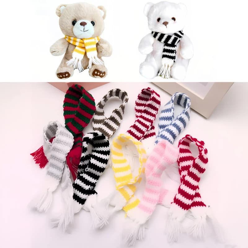 Sciarpa a Righe per Mini Bambole, Accessori per Abbigliamento, Ornamenti per Costumi, Sciarpa Giocattolo