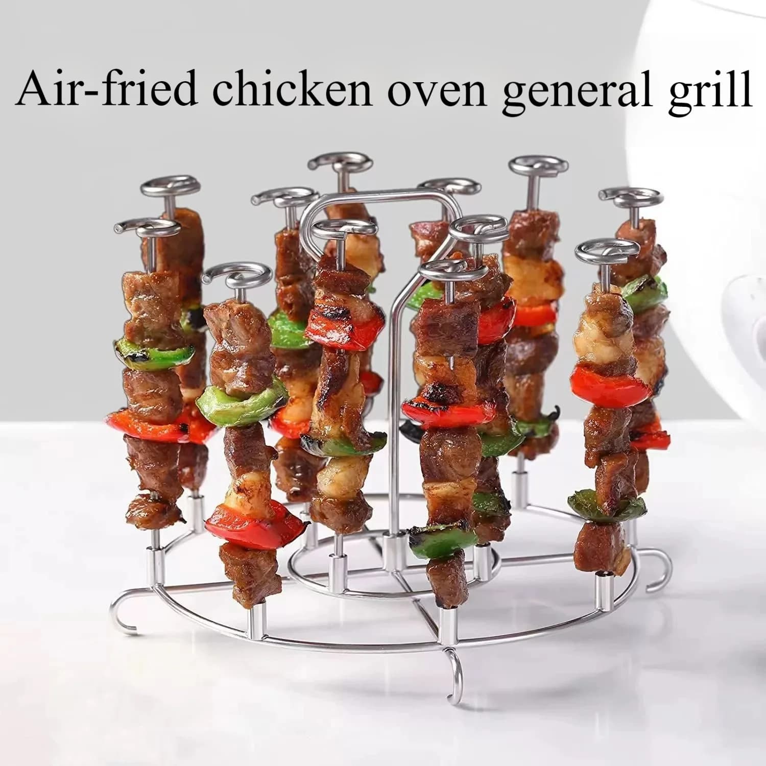 RAKKS Air Fryer Grid Oven Accessories Stainless Steel Vertical Multi-ago Swivel Grill Spiedino Spiedino Needle