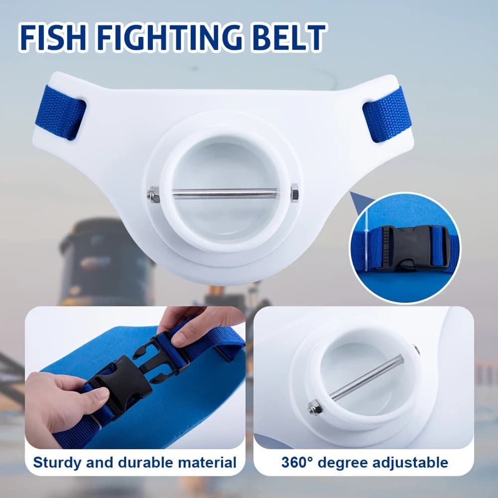 Fishing Sling Slinging with Belt 360 ° Support Removables Corrosion Resistant, Sponge Bearing Reinforced