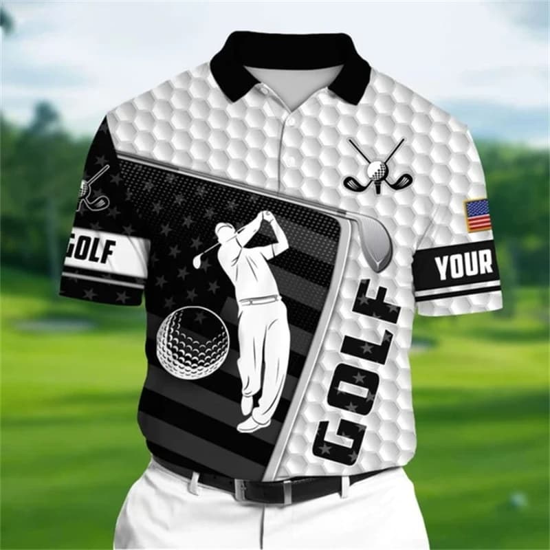Abbigliamento da Golf alla Moda per Uomo, T-Shirt Polo Casual con Colletto, Magliette Sportive da Esterno Stile Harajuku a Manica Corta, T-Shirt Oversize Estiva con Bottoni