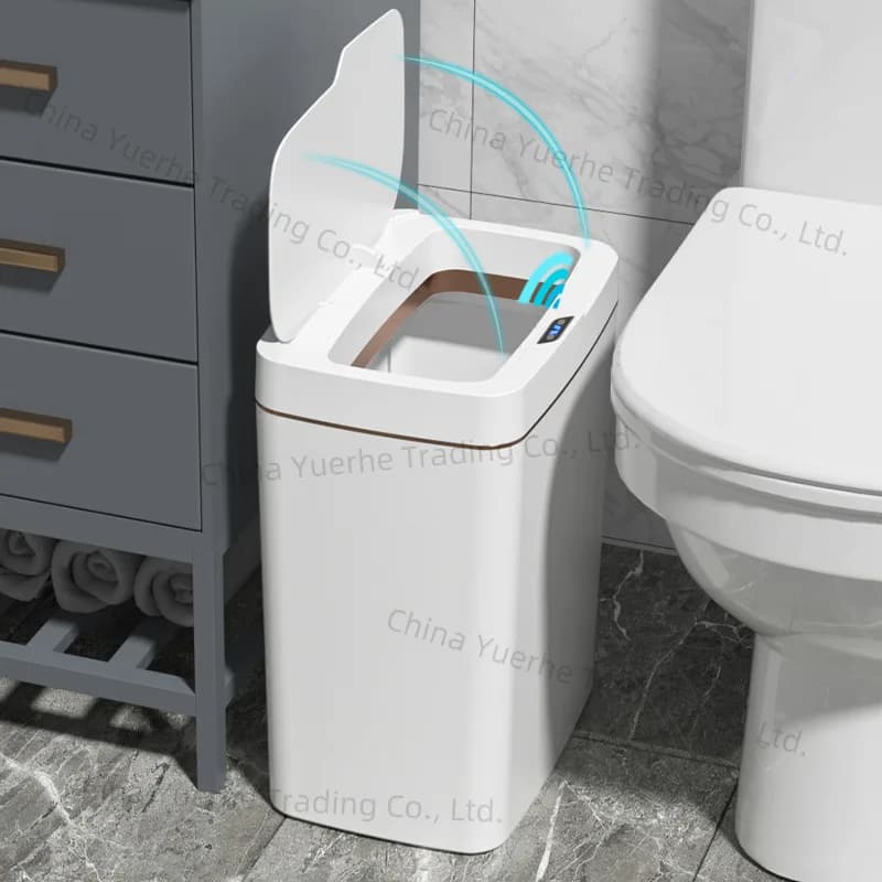 Cestino automatico a induzione per casa intelligente, bagno, cucina, con cucitura di copertura, grande stoccaggio dei rifiuti