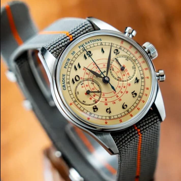 Proxima Orologio cronografo da uomo 39MM Pilota a carica manuale Orologio da polso meccanico 10ATM Impermeabile Zaffiro ST1902 Pulsazione Quadrante