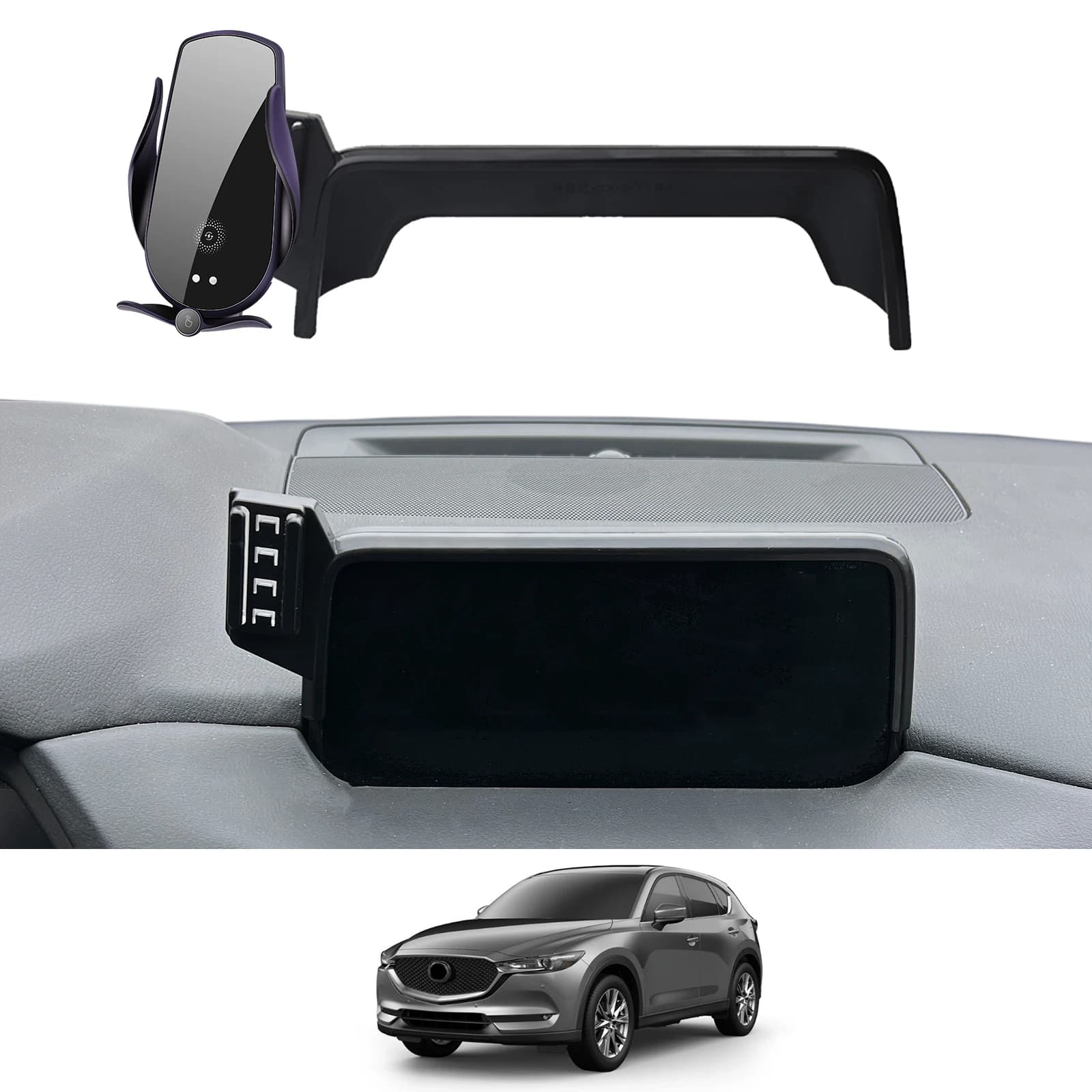 for Mazda CX-5 2017-2020 CX5 KF Phone Holder Screen Fixed Navigation Bracket Base Wireless Charging Accessories