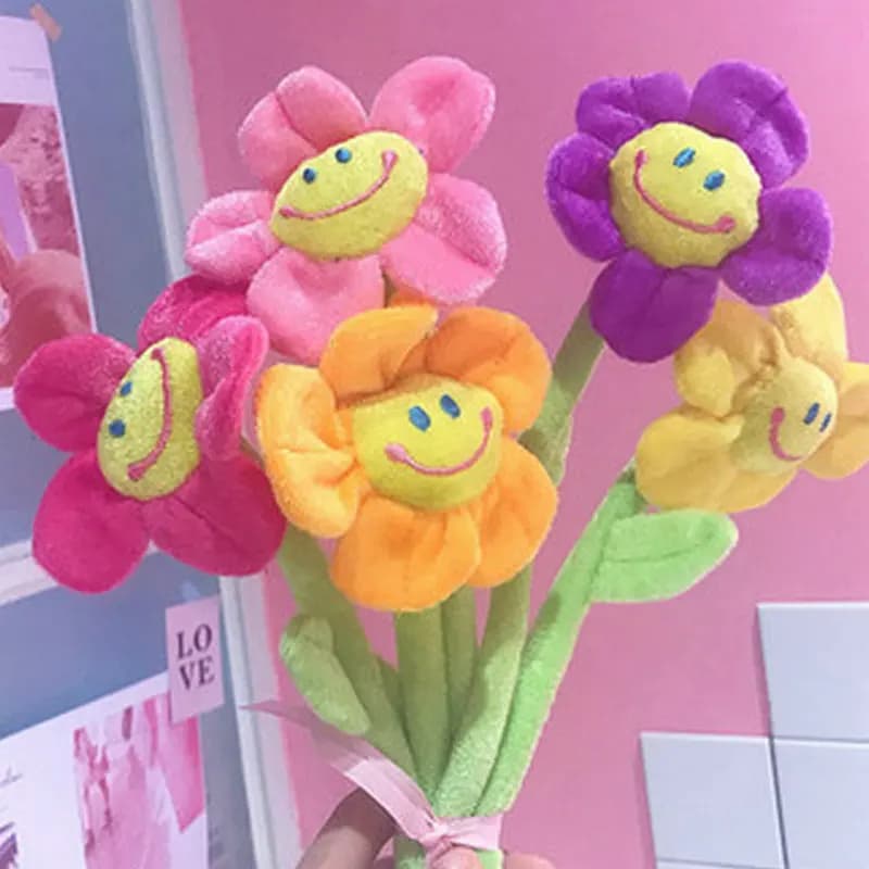 30cm Beautiful Flower Stuffed Soft Plush Toy Doll Curtain Buckle Home Decoration Christmas Valentine's Gift For Girl Bithdays