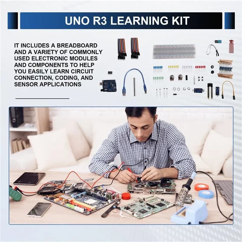 Kit di apprendimento B24B per Arduino con componenti base per Uno R3, breadboard e RFID