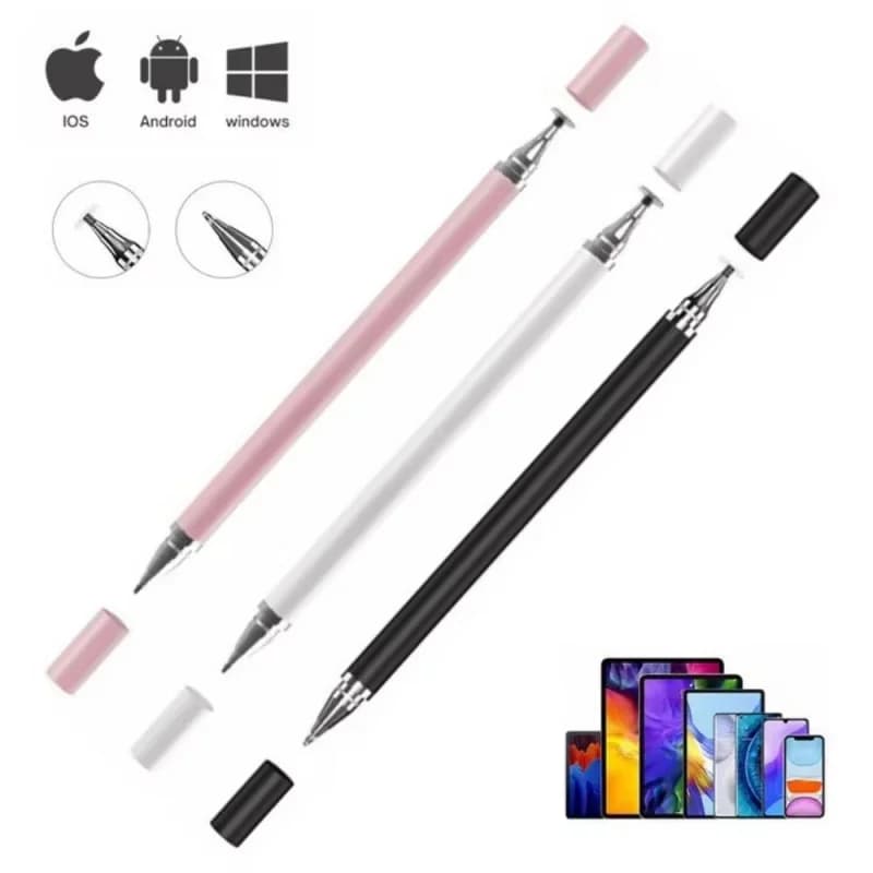 1/2/8pcs 2 In 1 Penna Stilo Universale Per Tablet Mobile Android Telefono IPad Accessori Disegno Tablet Schermo Capacitivo Touch Pen