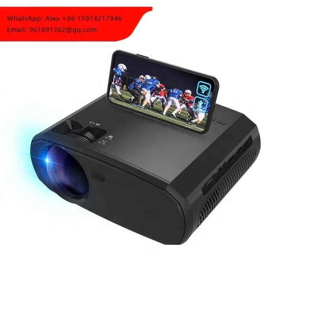 Proiettore WIFI 5G Mini Smart Full HD 1080P Reale, Proiettore LED Portatile per Esterni con Schermo Grande 200'' e Bluetooth