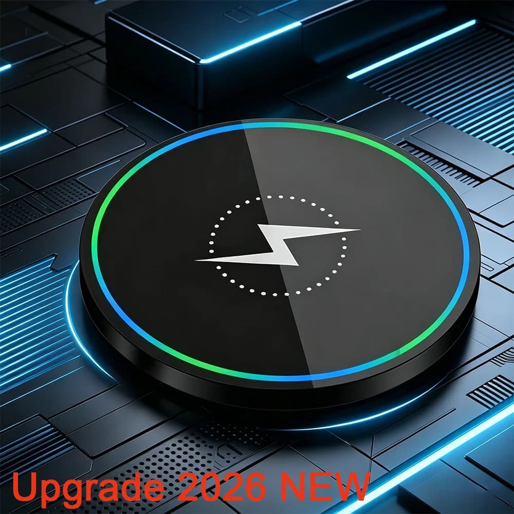 Caricatore Wireless, Compatibile con iPhone, Telefoni Samsung e Auricolari Apple. Base di ricarica a induzione rapida, compatta e portatile