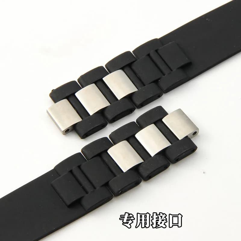 Per Cartier 21 CRONOSCAPH cinturino per orologio 10X20mm cinturino in silicone sporgente lug band perline di gomma di riso uomo braccialetto da donna