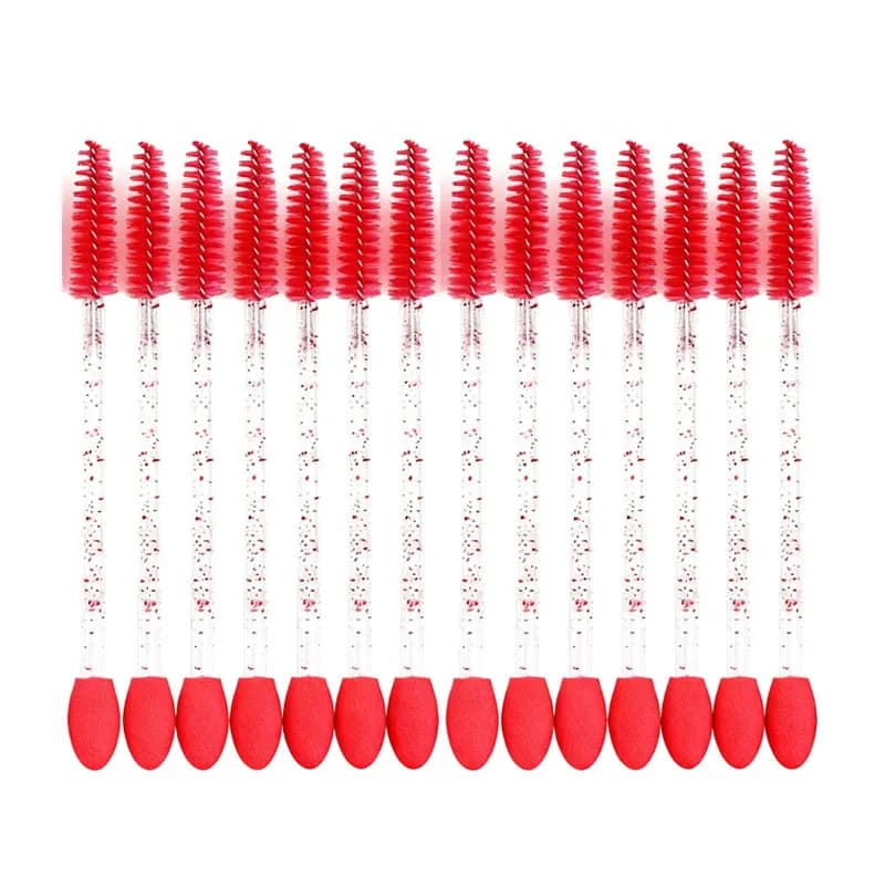 50Pcs Applicator Oval Tipped Disposable Dual Sided Eyeshadow Brush Double Ended Sponge Double-Headed Eyeshadow Brush,