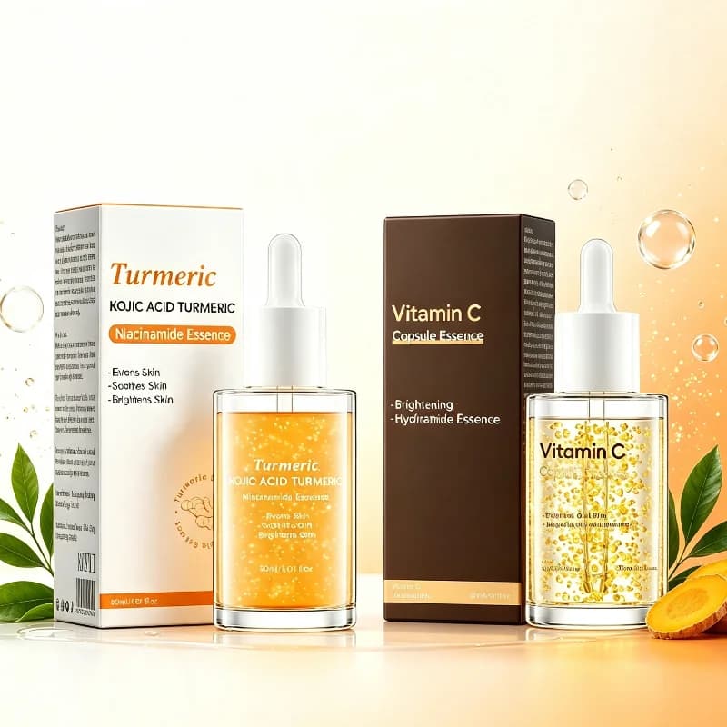 Vitamin C Capsule Niacinamide Facial Essence Turmeric Kojic Acid Serum Brighten Dull Skin Moisturizing Even Tone Face Care Serum