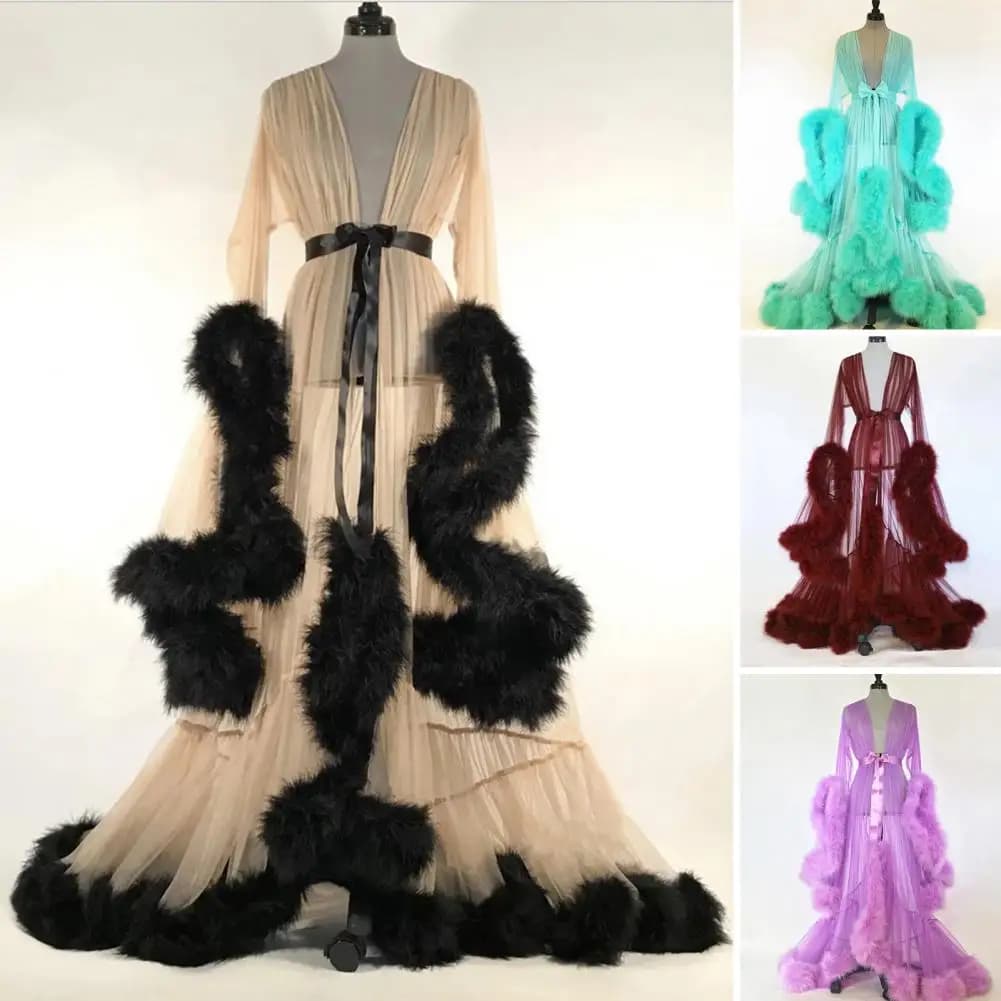 New Night Dress for Wedding Sexy Woman V-neck Deep Sequins Glitter Mesh See Through Back Open Knit Sleeve Seductive Dress