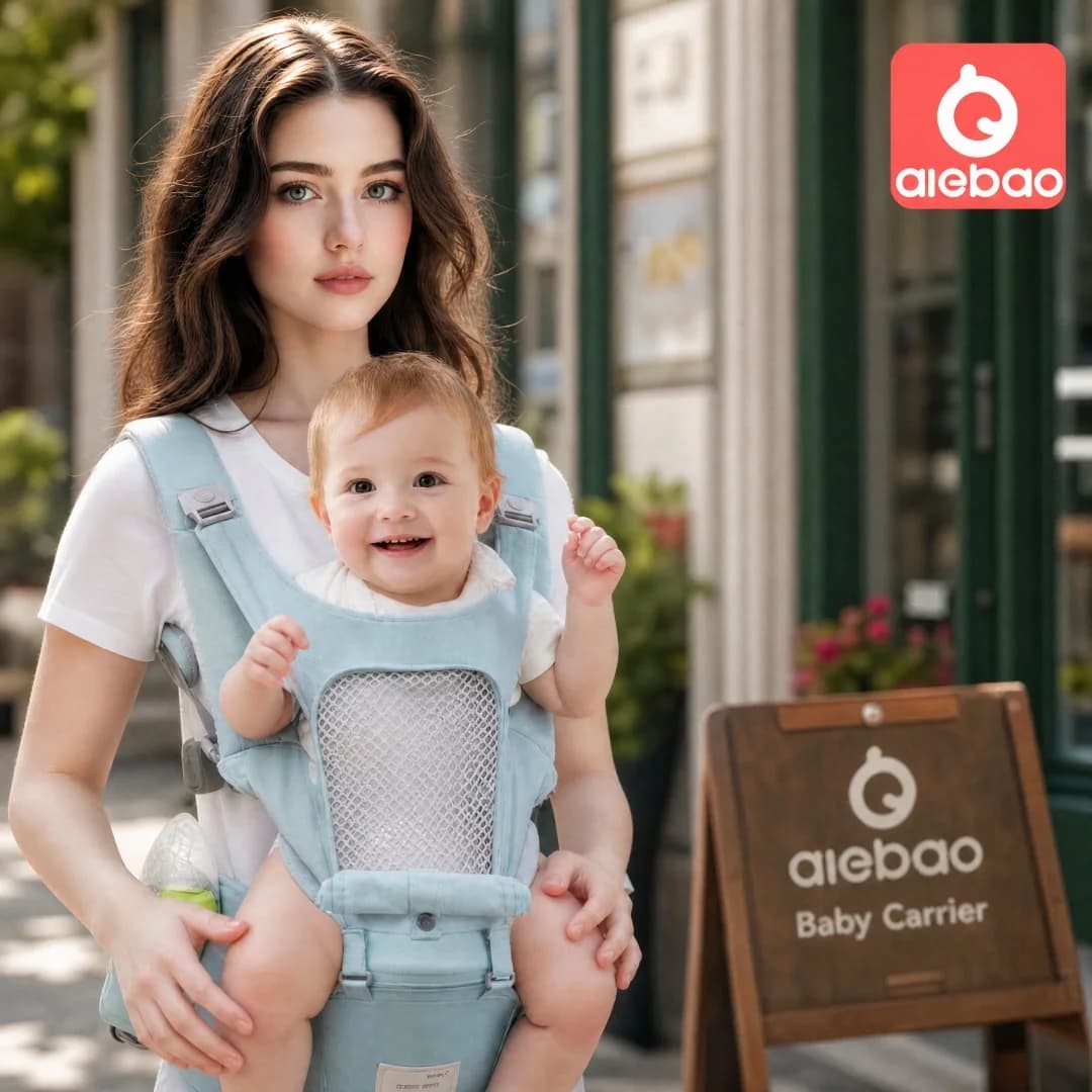 Baby sling and waist stool, four-season multifunctional diagonal sling, hands-free, breathable baby lumbar stool sling, mother a