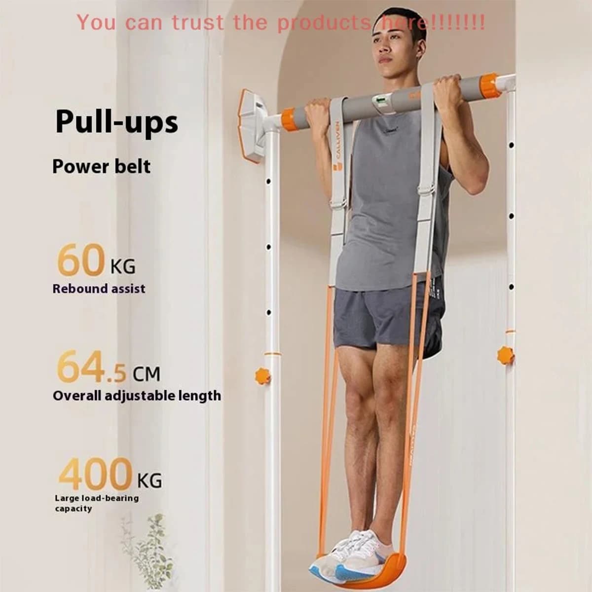 Adjustable horizontal bar Pull-up Auxiliary resistance band Sports enthusiasts Suspension training Sit Up Stretching training