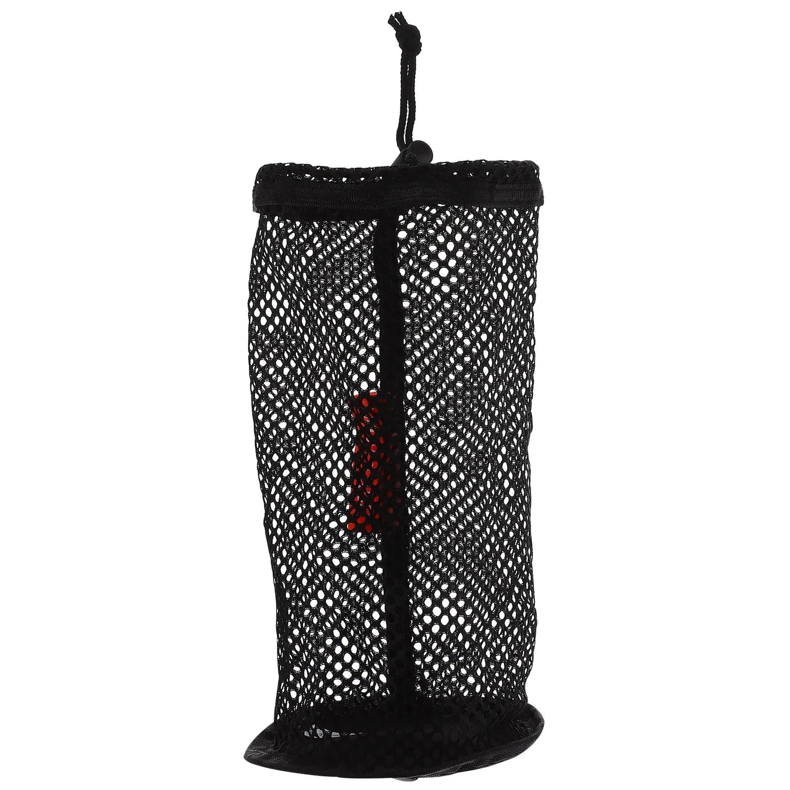 Borsa a rete per palline da golf, in nylon resistente all'usura, design a bocca larga, chiusura con coulisse, portaoggetti portatile multifunzione per palline sportive