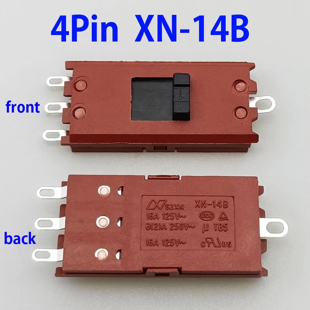 Leverage slide switch for hair dryer 3 pins 4 pins XN-12-1310/XN-14B/XN-14C 16A 125 V/10 A 250 V for connector power switch fan hairdryer